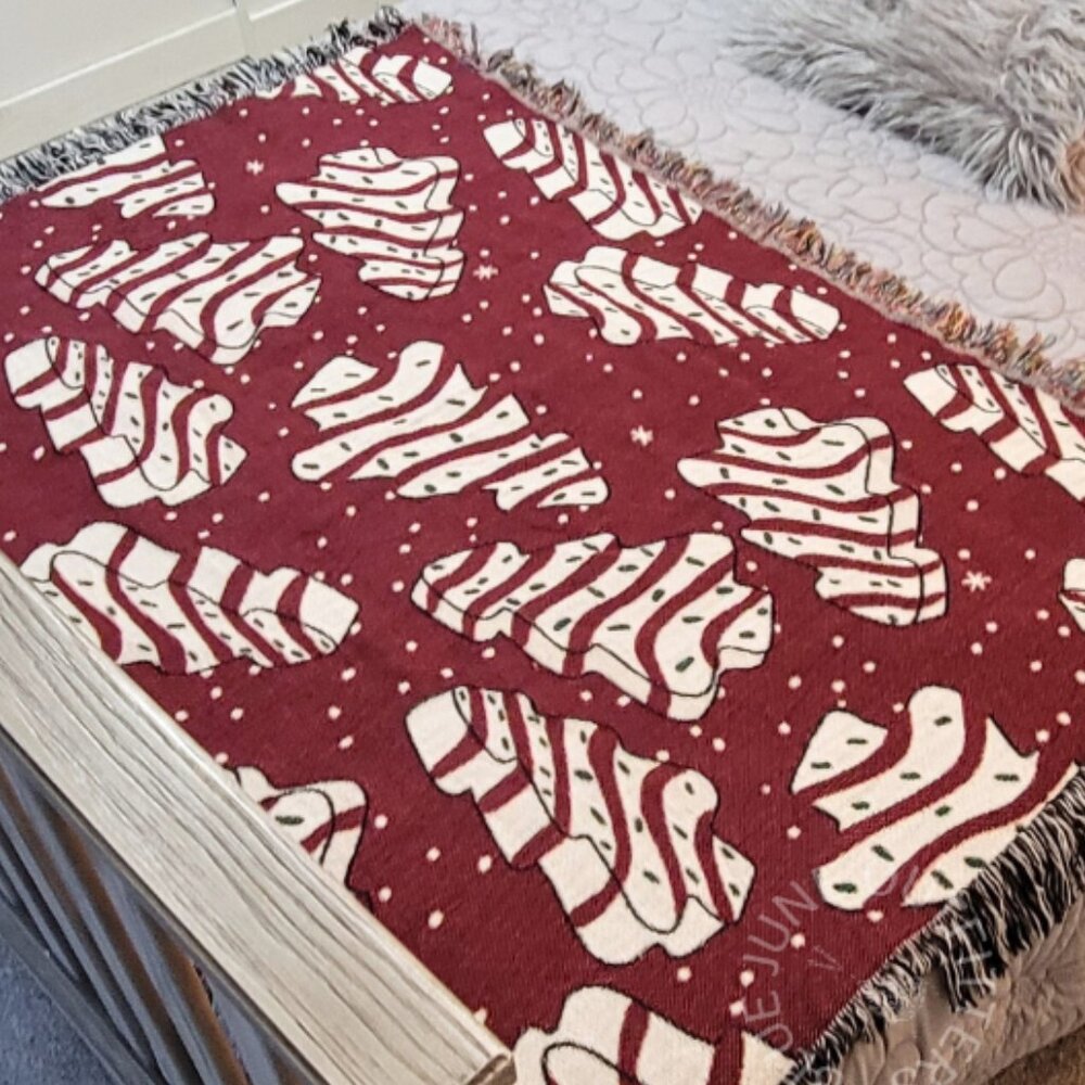 Little Debbie Christmas Tree Cakes Throw Blanket